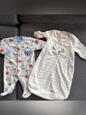 Carter’s Baby Fleece Sleep & Play Set, Bundle of 2, 0-3M